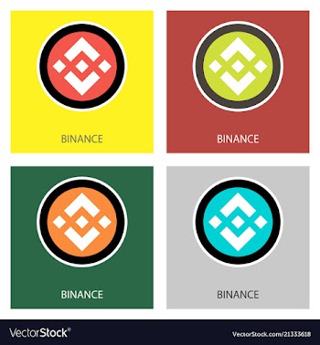 Set of physical golden coin binance coin bnb vector image