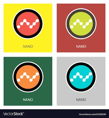 Set of physical golden coin nano xrb digital vector image