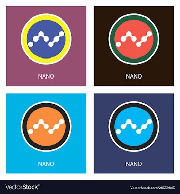 Set of physical golden coin nano xrb digital vector image