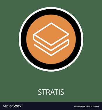 Set of physical golden coin stratis strat digital vector image