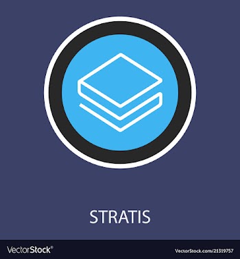 Set of physical golden coin stratis strat digital vector image