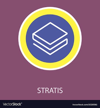Set of physical golden coin stratis strat digital vector image