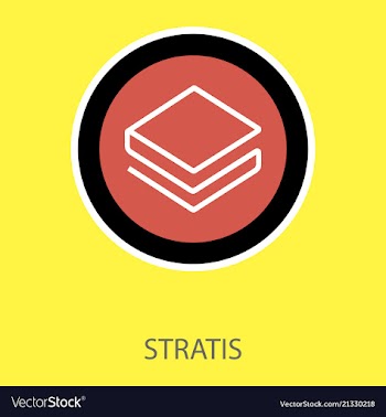 Set of physical golden coin stratis strat digital vector image