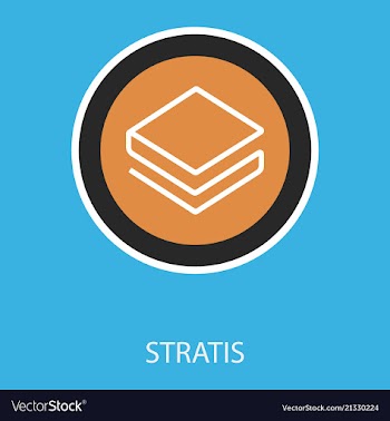 Set of physical golden coin stratis strat digital vector image