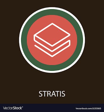 Set of physical golden coin stratis strat digital vector image
