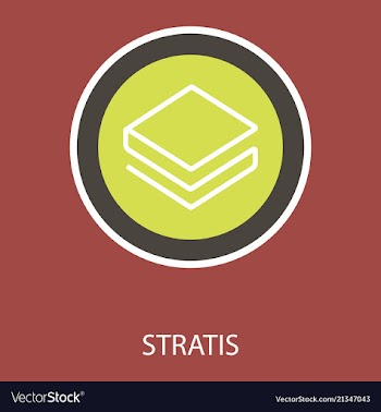 Set of physical golden coin stratis strat digital vector image