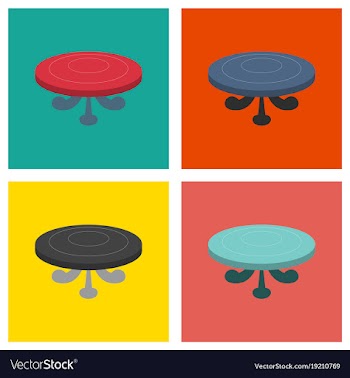 Set of poker table flat vector image