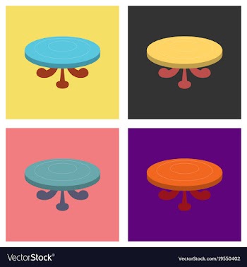 Set of poker table flat vector image