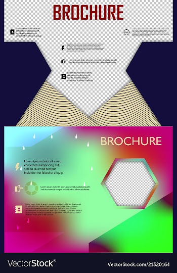 Set of poster flyer brochure cover design layout vector image