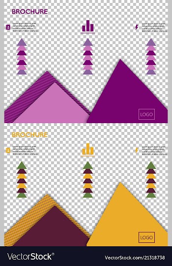 Set of poster flyer pamphlet brochure cover vector image
