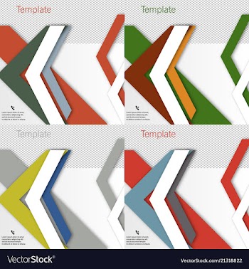 Set of poster flyer pamphlet brochure cover vector image