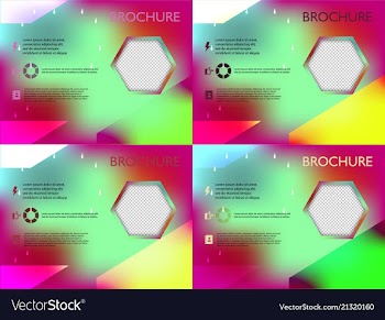 Set of poster flyer pamphlet brochure cover vector image