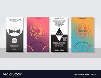 Set of posters flyers pamphlet brochure cover vector image