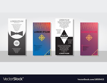 Set of posters flyers pamphlet brochure cover vector image