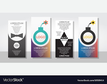 Set of posters flyers pamphlet brochure cover vector image