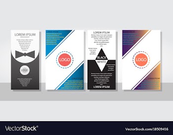 Set of posters flyers pamphlet brochure cover vector image