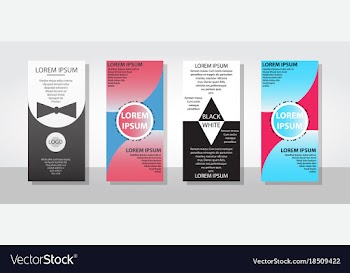 Set of posters flyers pamphlet brochure cover vector image