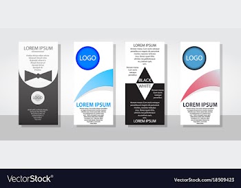 Set of posters flyers pamphlet brochure cover vector image