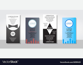 Set of posters flyers pamphlet brochure cover vector image