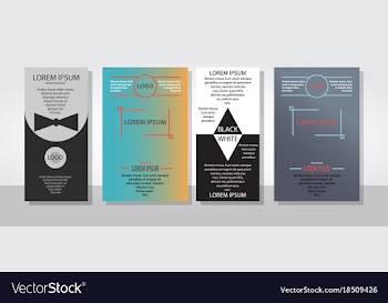 Set of posters flyers pamphlet brochure cover vector image