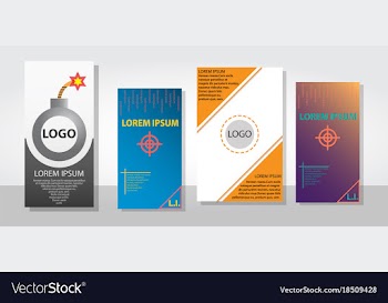 Set of posters flyers pamphlet brochure cover vector image