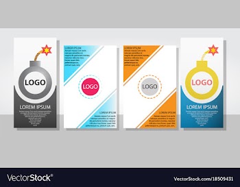 Set of posters flyers pamphlet brochure cover vector image