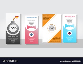 Set of posters flyers pamphlet brochure cover vector image