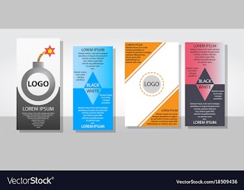 Set of posters flyers pamphlet brochure cover vector image