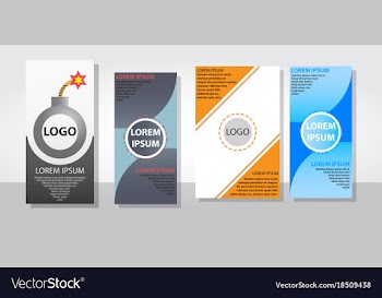Set of posters flyers pamphlet brochure cover vector image