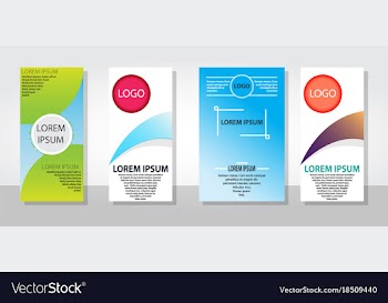Set of posters flyers pamphlet brochure cover vector image