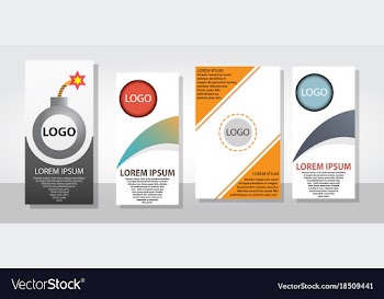 Set of posters flyers pamphlet brochure cover vector image