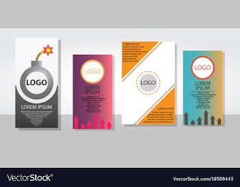 Set of posters flyers pamphlet brochure cover vector image