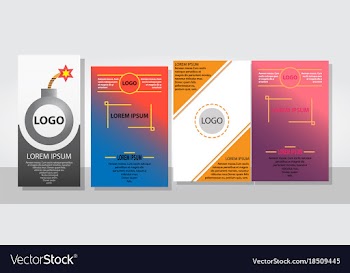 Set of posters flyers pamphlet brochure cover vector image