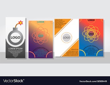 Set of posters flyers pamphlet brochure cover vector image