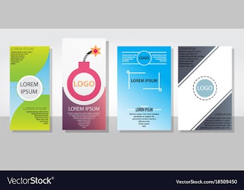 Set of posters flyers pamphlet brochure cover vector image