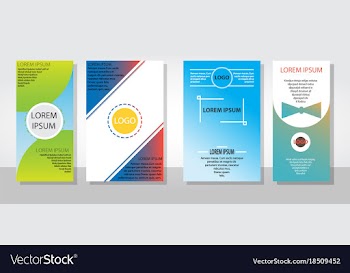Set of posters flyers pamphlet brochure cover vector image