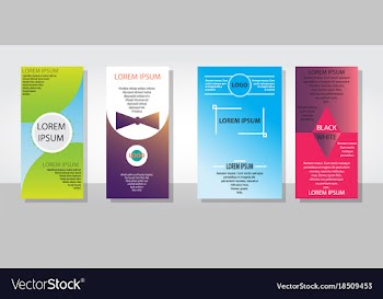 Set of posters flyers pamphlet brochure cover vector image