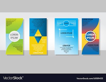 Set of posters flyers pamphlet brochure cover vector image