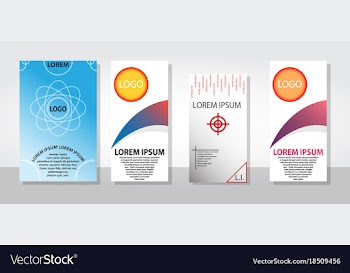 Set of posters flyers pamphlet brochure cover vector image