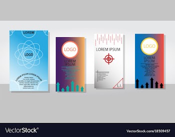 Set of posters flyers pamphlet brochure cover vector image