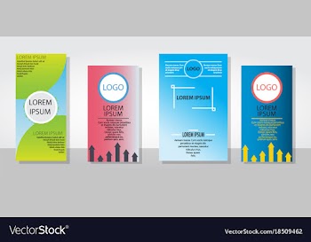 Set of posters flyers pamphlet brochure cover vector image
