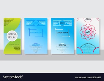 Set of posters flyers pamphlet brochure cover vector image