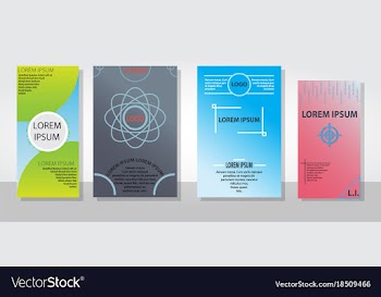 Set of posters flyers pamphlet brochure cover vector image
