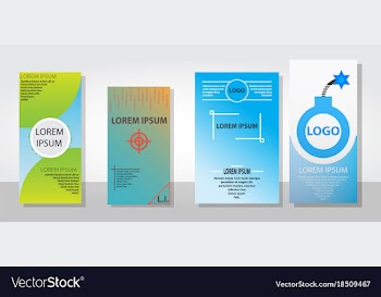 Set of posters flyers pamphlet brochure cover vector image