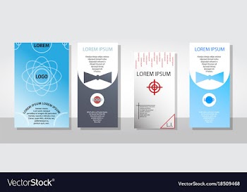 Set of posters flyers pamphlet brochure cover vector image