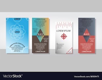 Set of posters flyers pamphlet brochure cover vector image