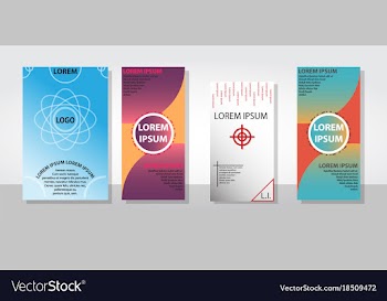 Set of posters flyers pamphlet brochure cover vector image