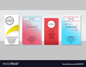 Set of posters flyers pamphlet brochure cover vector image