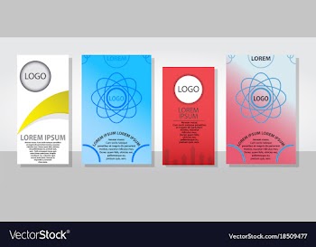 Set of posters flyers pamphlet brochure cover vector image
