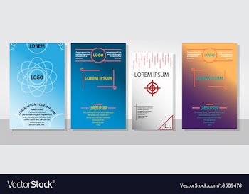 Set of posters flyers pamphlet brochure cover vector image